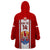 Personalised Tahitian Football Wearable Blanket Hoodie Tahiti Coat Of Arm Polynesian Sporty Style LT14 - Polynesian Pride