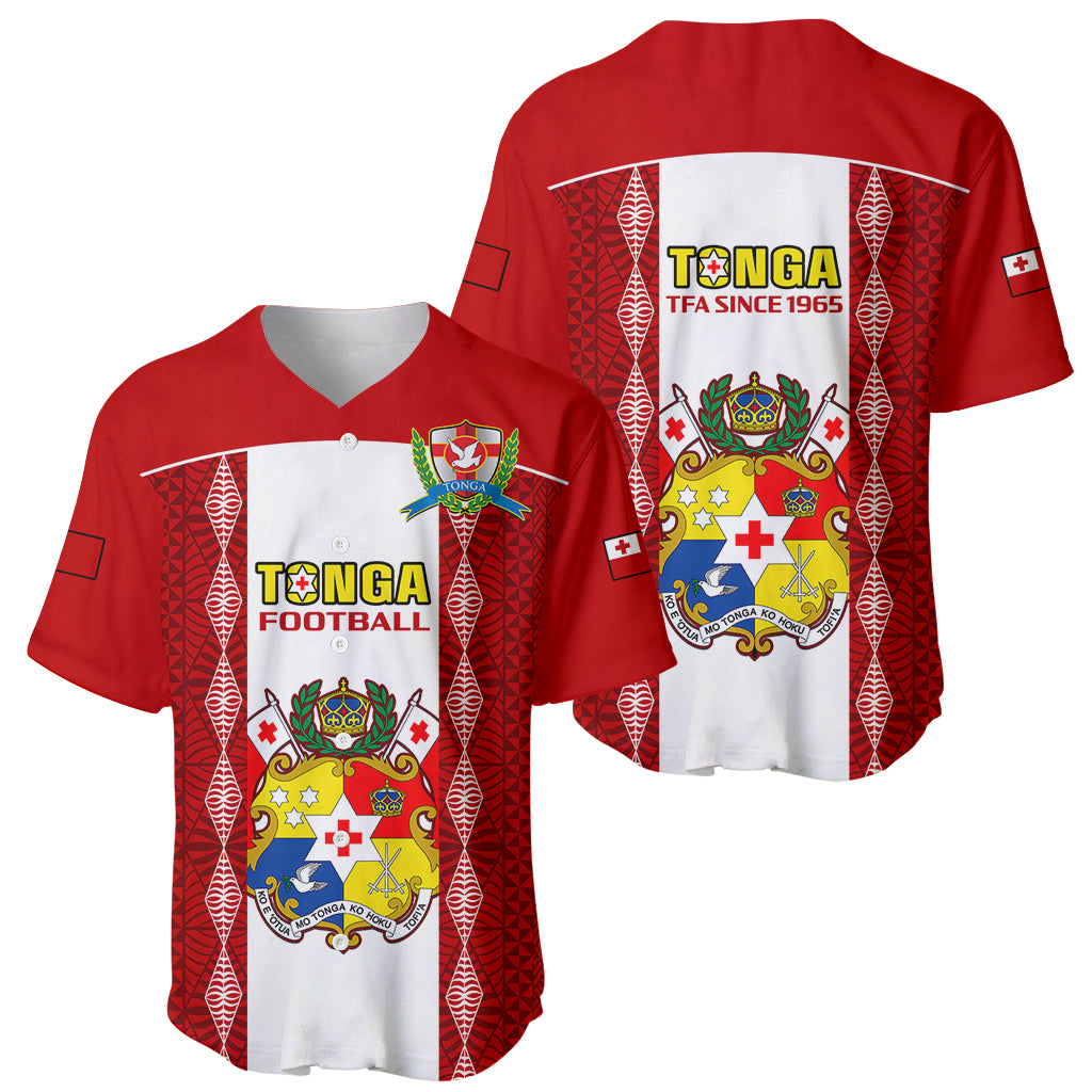 Tonga Football Baseball Jersey Tongan Ngatu Pattern Sporty Style LT14 - Polynesian Pride
