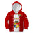 Tonga Football Kid Hoodie Tongan Ngatu Pattern Sporty Style LT14 Hoodie Red - Polynesian Pride