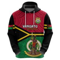 Vanuatu Football Hoodie Vanuatuan Coat of Arm Polynesian Flag Style LT14 - Polynesian Pride