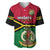 Personalised Vanuatu Football Baseball Jersey Vanuatuan Coat Of Arm Polynesian Flag Style LT14 Red - Polynesian Pride