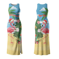 Flamingo Hawaii Summer Christmas Personalized Couples Matching Tank Maxi Dress and Hawaiian Shirt Mele Kalikimaka Beachy Vibes LT14 - Polynesian Pride