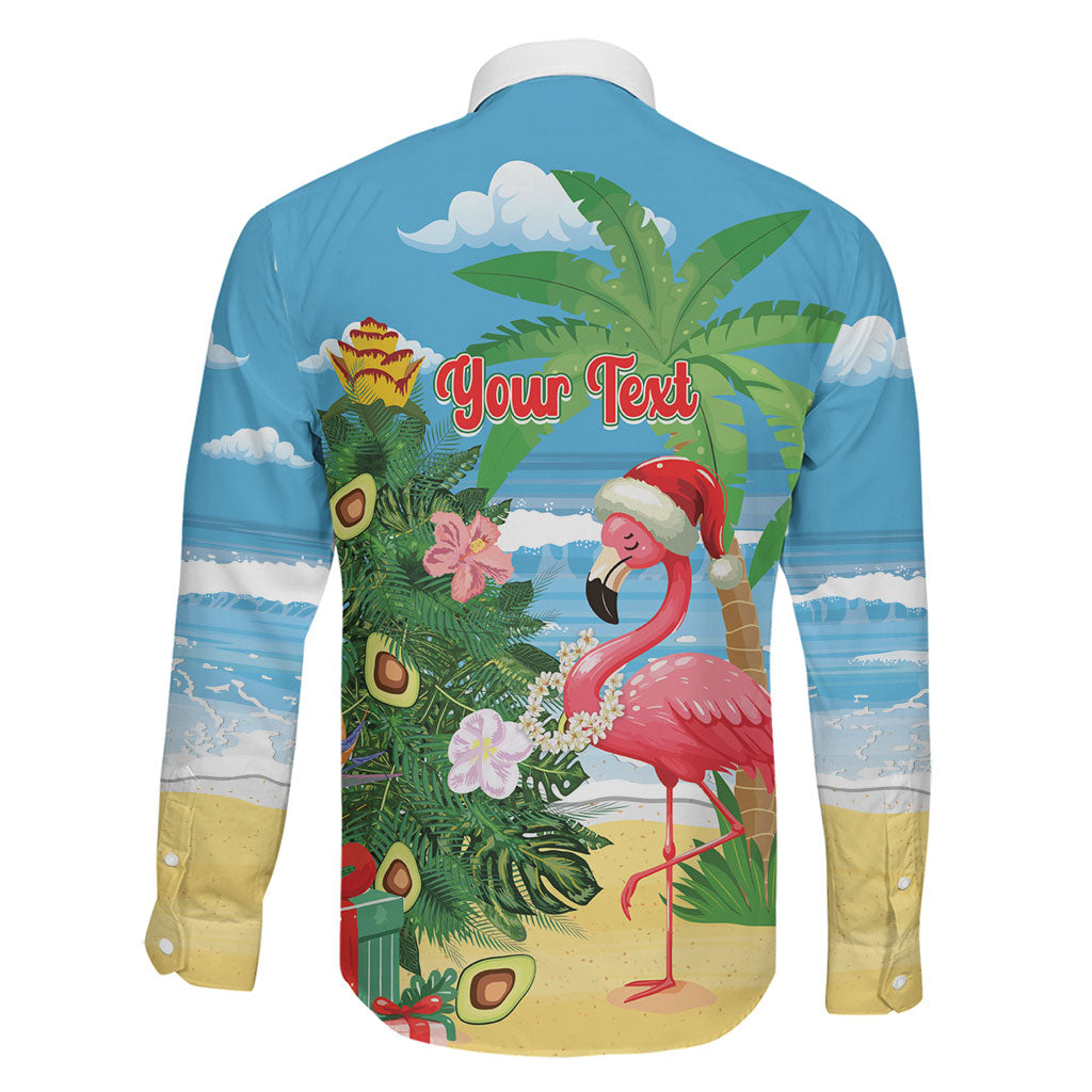 Flamingo Hawaii Summer Christmas Personalized Family Matching Summer Maxi Dress and Hawaiian Shirt Mele Kalikimaka Beachy Vibes