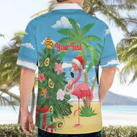 Flamingo Hawaii Summer Christmas Personalized Hawaiian Shirt Mele Kalikimaka Beachy Vibes