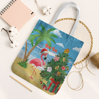 Flamingo Hawaii Summer Christmas Personalized Tote Bag Mele Kalikimaka Beachy Vibes