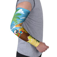 Chilling Parrot Hawaii Summer Christmas Personalized Arm Sleeves It's 5 O'Clock Somewhere Beachy Vibes