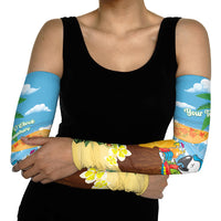 Chilling Parrot Hawaii Summer Christmas Personalized Arm Sleeves It's 5 O'Clock Somewhere Beachy Vibes