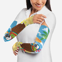 Chilling Parrot Hawaii Summer Christmas Personalized Arm Sleeves It's 5 O'Clock Somewhere Beachy Vibes