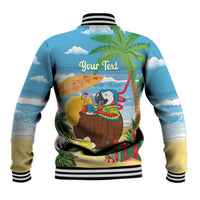 Chilling Parrot Hawaii Summer Christmas Personalized Baseball Jacket It's 5 O'Clock Somewhere Beachy Vibes