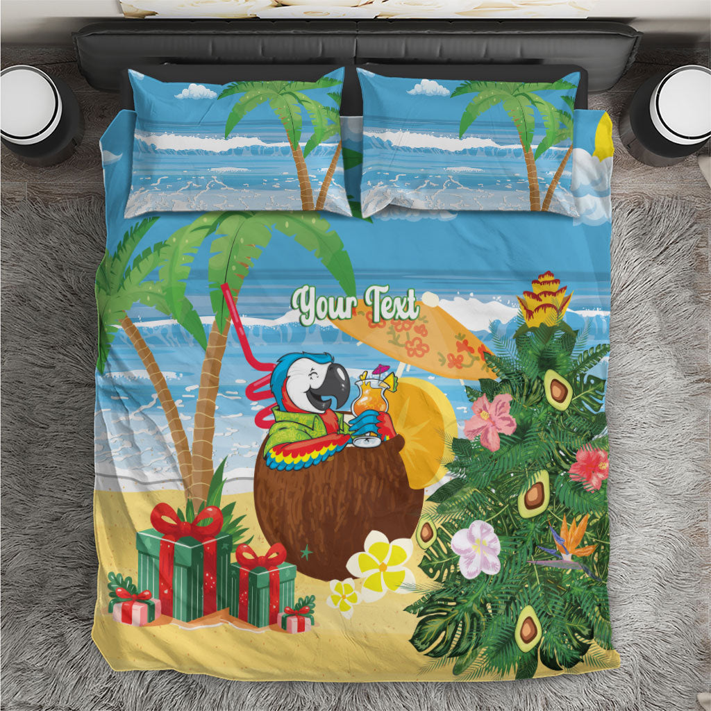 Chilling Parrot Hawaii Summer Christmas Personalized Bedding Set It's 5 O'Clock Somewhere Beachy Vibes LT14 Blue - Polynesian Pride