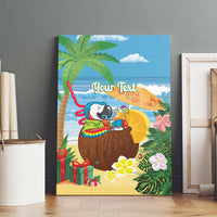 Chilling Parrot Hawaii Summer Christmas Personalized Canvas Wall Art It's 5 O'Clock Somewhere Beachy Vibes