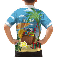 Chilling Parrot Hawaii Summer Christmas Personalized Family Matching Mermaid Dress and Hawaiian Shirt It's 5 O'Clock Somewhere Beachy Vibes