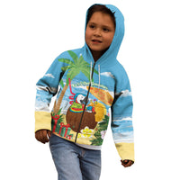 Chilling Parrot Hawaii Summer Christmas Personalized Kid Hoodie It's 5 O'Clock Somewhere Beachy Vibes