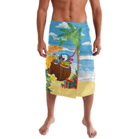 Chilling Parrot Hawaii Summer Christmas Personalized Lavalava It's 5 O'Clock Somewhere Beachy Vibes