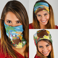 Chilling Parrot Hawaii Summer Christmas Personalized Neck Gaiter It's 5 O'Clock Somewhere Beachy Vibes