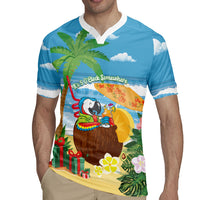 Chilling Parrot Hawaii Summer Christmas Personalized Rugby Jersey It's 5 O'Clock Somewhere Beachy Vibes