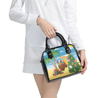 Chilling Parrot Hawaii Summer Christmas Personalized Shoulder Handbag It's 5 O'Clock Somewhere Beachy Vibes