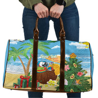Chilling Parrot Hawaii Summer Christmas Personalized Travel Bag It's 5 O'Clock Somewhere Beachy Vibes