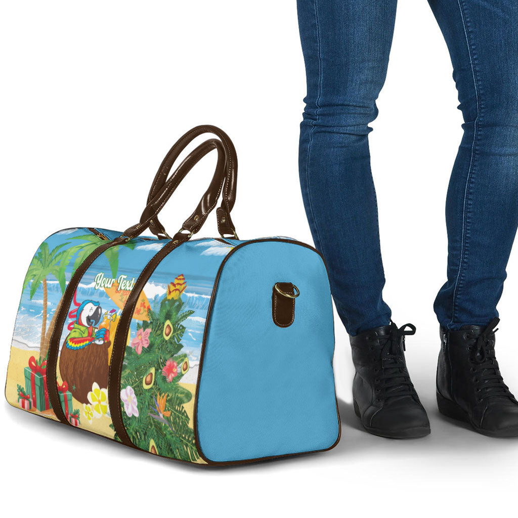Chilling Parrot Hawaii Summer Christmas Personalized Travel Bag It's 5 O'Clock Somewhere Beachy Vibes