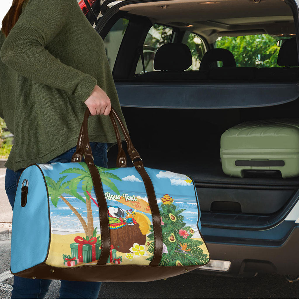 Chilling Parrot Hawaii Summer Christmas Personalized Travel Bag It's 5 O'Clock Somewhere Beachy Vibes