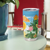 Chilling Parrot Hawaii Summer Christmas Personalized Tumbler Cup It's 5 O'Clock Somewhere Beachy Vibes