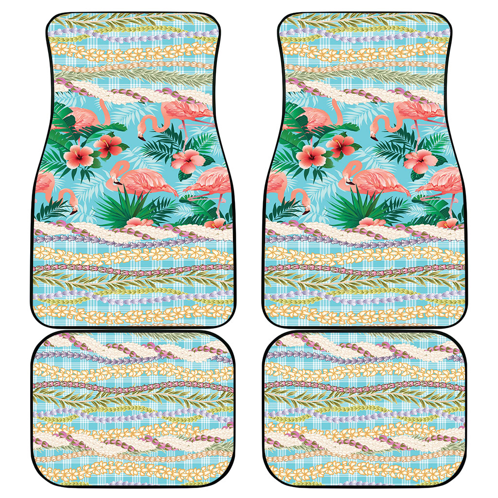 Flamingo Hawaii Summer Car Mats Hawaiian Lei Pakala Motifs Tropical Style