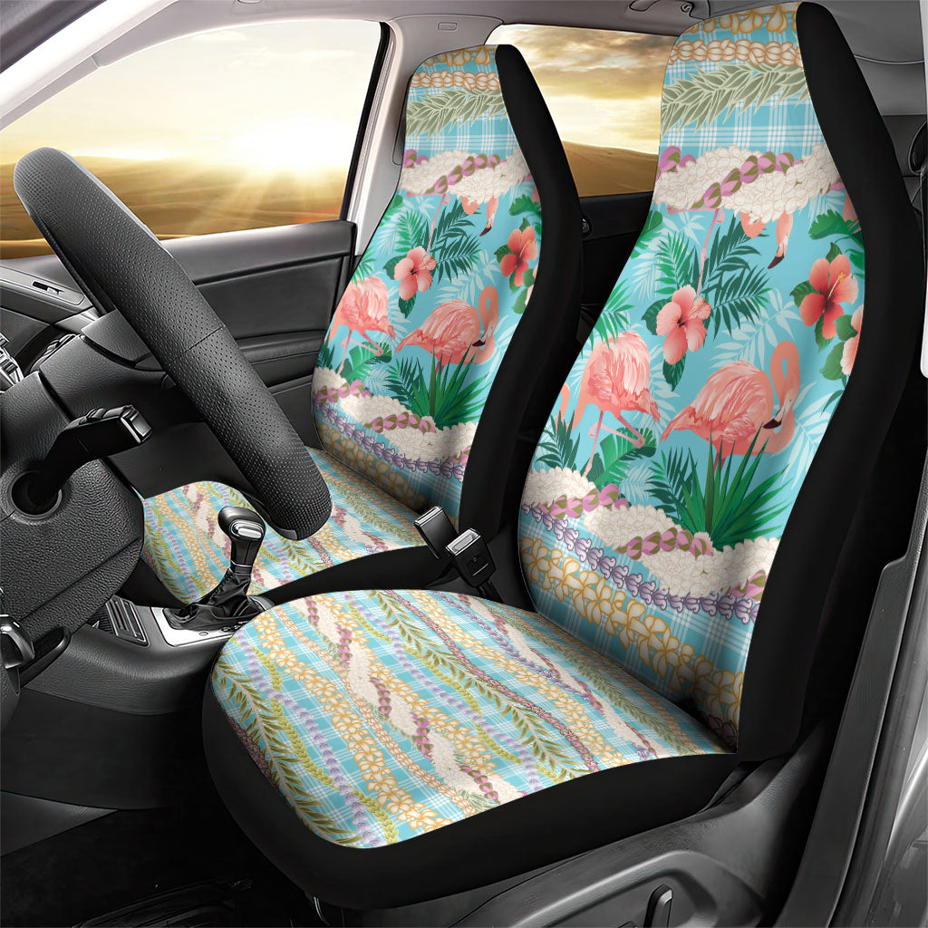 Flamingo Hawaii Summer Car Seat Cover Hawaiian Lei Pakala Motifs Tropical Style