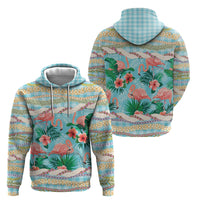 Flamingo Hawaii Summer Hoodie Hawaiian Lei Pakala Motifs Tropical Style