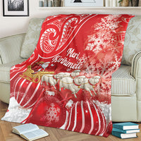 New Zealand Christmas In July Blanket Funny Santa Sheep Meri Kirihimete Red