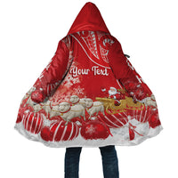 New Zealand Christmas In July Personalised Cloak Funny Santa Sheep Meri Kirihimete Red