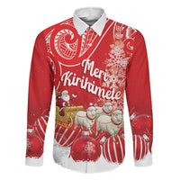 New Zealand Christmas In July Personalised Family Matching Puletasi and Hawaiian Shirt Funny Santa Sheep Meri Kirihimete Red