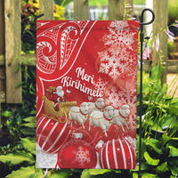 New Zealand Christmas In July Garden Flag Funny Santa Sheep Meri Kirihimete Red