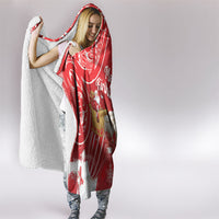New Zealand Christmas In July Hooded Blanket Funny Santa Sheep Meri Kirihimete Red