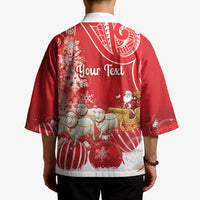 New Zealand Christmas In July Personalised Kimono Funny Santa Sheep Meri Kirihimete Red