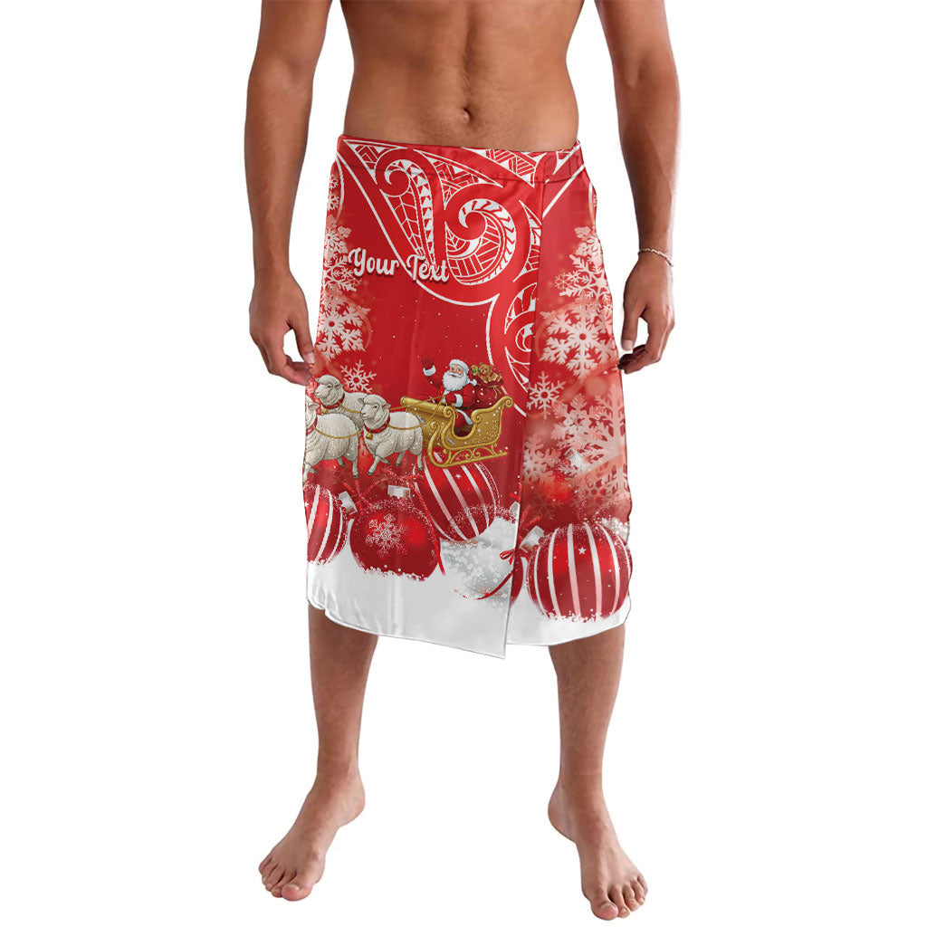 New Zealand Christmas In July Personalised Lavalava Funny Santa Sheep Meri Kirihimete Red