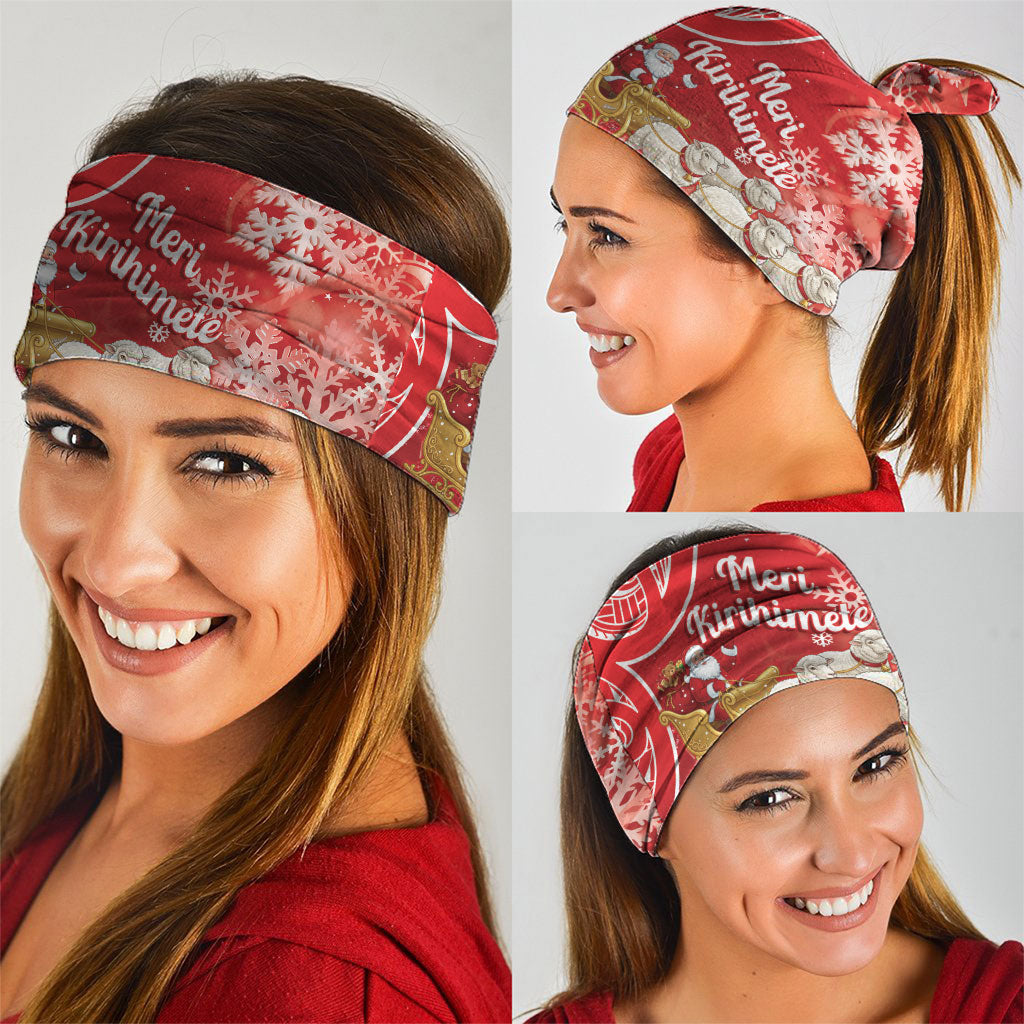 New Zealand Christmas In July Neck Gaiter Funny Santa Sheep Meri Kirihimete Red