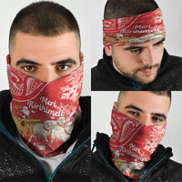 New Zealand Christmas In July Neck Gaiter Funny Santa Sheep Meri Kirihimete Red