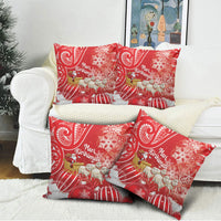 New Zealand Christmas In July Pillow Cover Funny Santa Sheep Meri Kirihimete Red