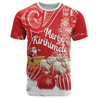 New Zealand Christmas In July Personalised T Shirt Funny Santa Sheep Meri Kirihimete Red