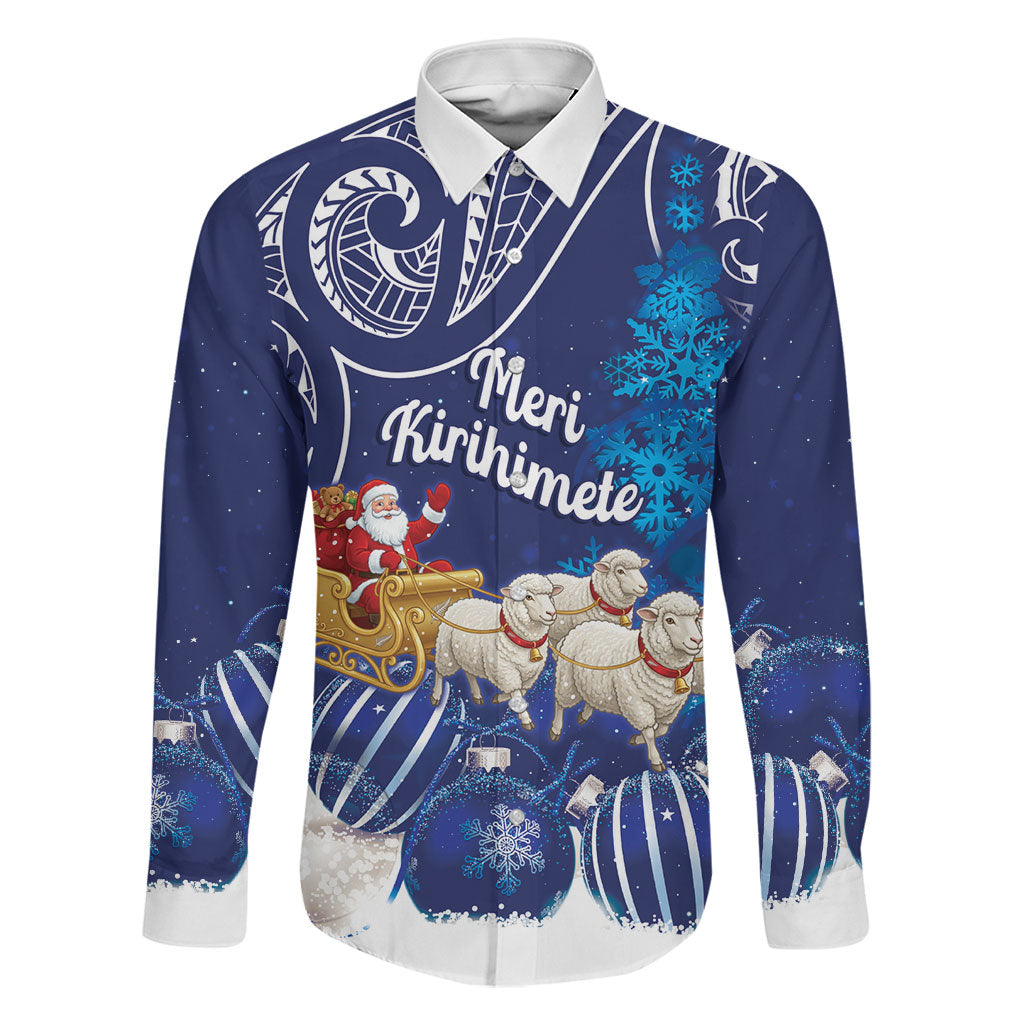New Zealand Christmas In July Personalised Family Matching Mermaid Dress and Hawaiian Shirt Funny Santa Sheep Meri Kirihimete Blue