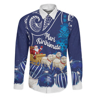New Zealand Christmas In July Personalised Family Matching Summer Maxi Dress and Hawaiian Shirt Funny Santa Sheep Meri Kirihimete Blue