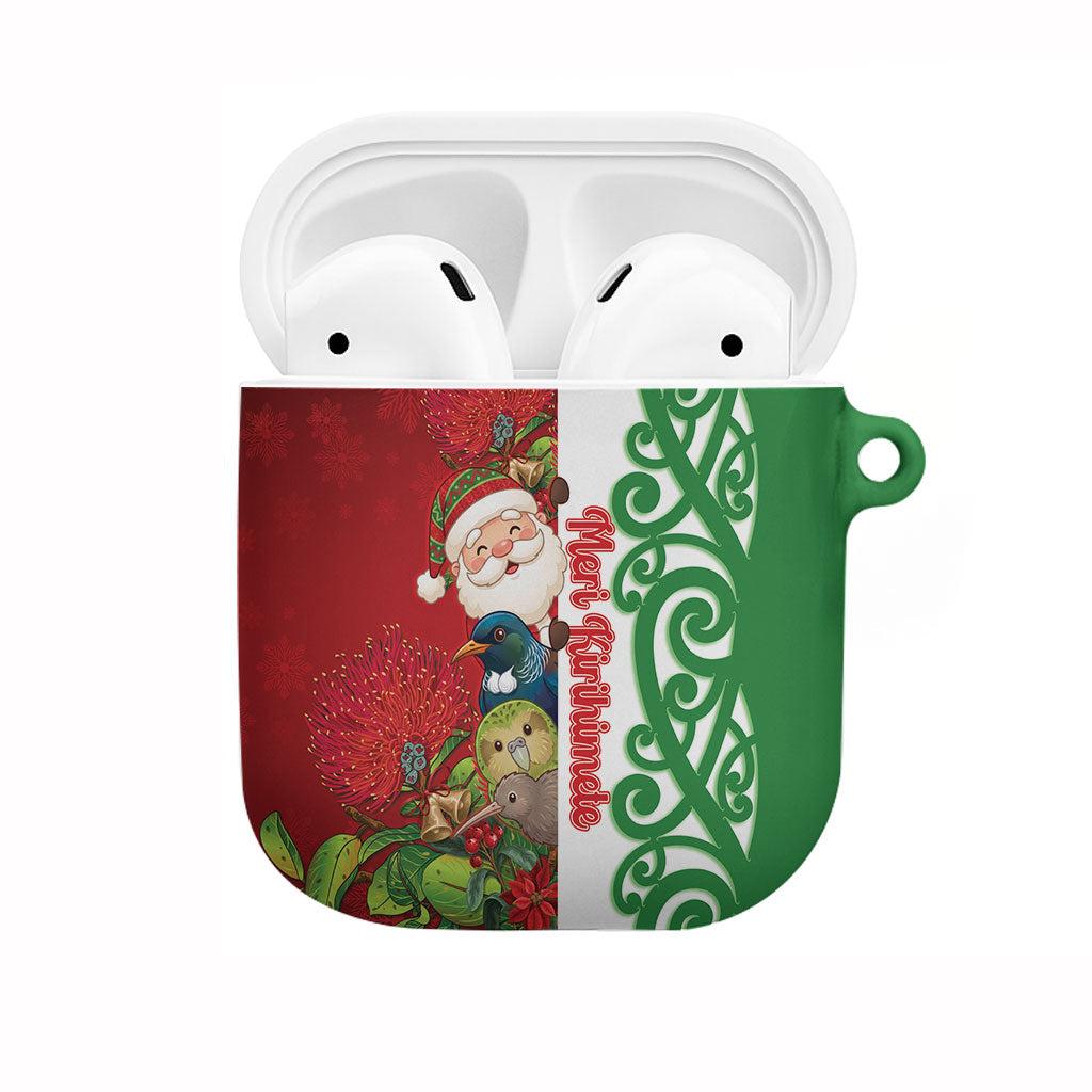 Meri Kirihimete New Zealand AirPods Case Cute Santa NZ Animals and Pohutukawa