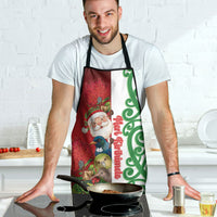 Meri Kirihimete New Zealand Apron Cute Santa NZ Animals and Pohutukawa