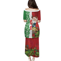 Meri Kirihimete New Zealand Personalised Family Matching Puletasi and Hawaiian Shirt Cute Santa NZ Animals and Pohutukawa