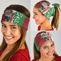 Meri Kirihimete New Zealand Neck Gaiter Cute Santa NZ Animals and Pohutukawa