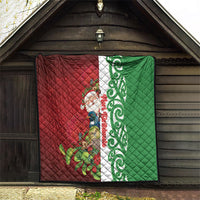Meri Kirihimete New Zealand Quilt Cute Santa NZ Animals and Pohutukawa