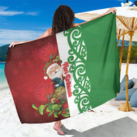 Meri Kirihimete New Zealand Sarong Cute Santa NZ Animals and Pohutukawa