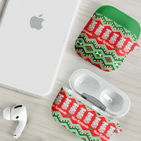New Zealand Christmas In July AirPods Case Meri Kirihimete Hei Tiki Taniko Motifs Seamless