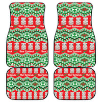 New Zealand Christmas In July Car Mats Meri Kirihimete Hei Tiki Taniko Motifs Seamless