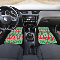 New Zealand Christmas In July Car Mats Meri Kirihimete Hei Tiki Taniko Motifs Seamless